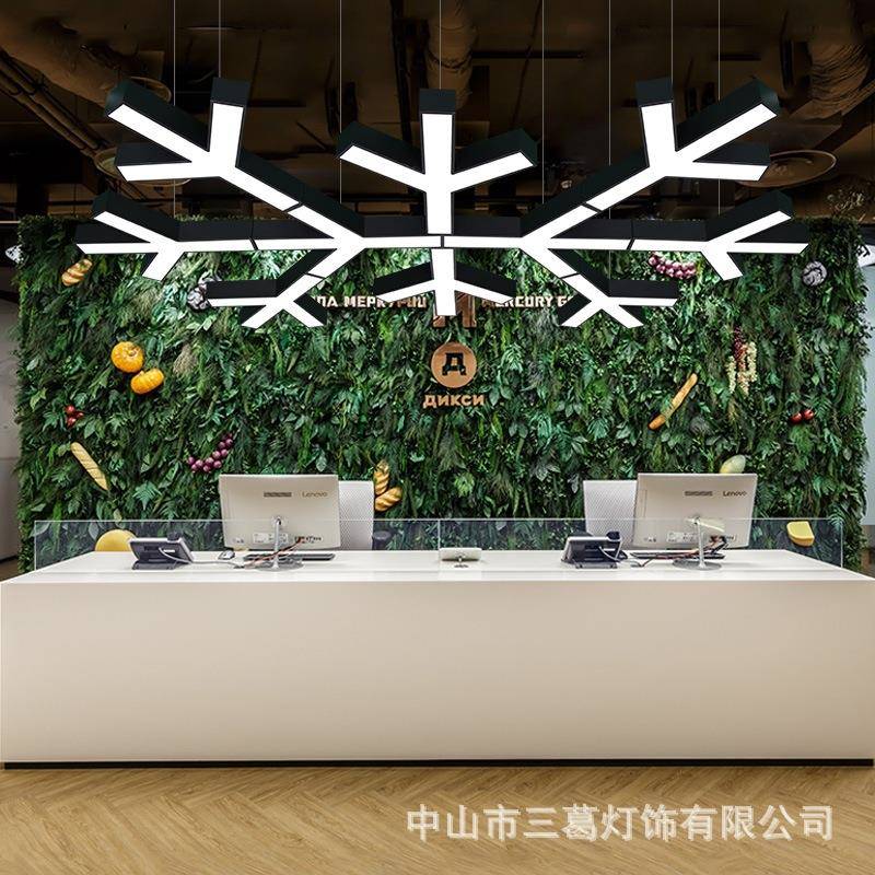 雪花吊灯led造型创意健身房网咖商场超市服装店铺前台工业风灯具