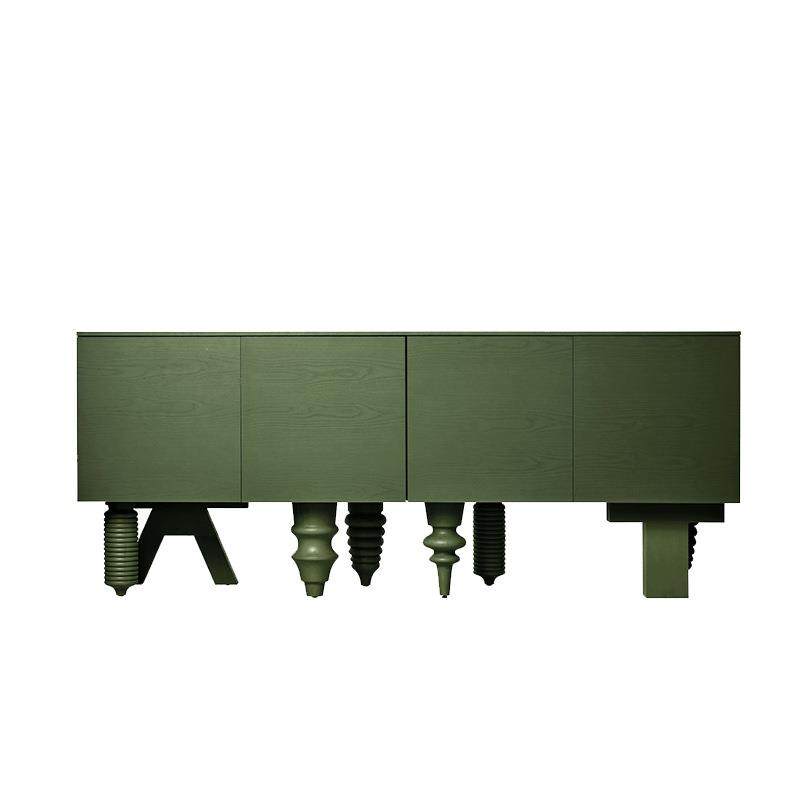 西班牙轻奢设计师艺术餐边柜现代简约家用小户型实木储物柜装饰柜