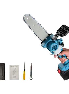 8寸10寸电锯锯木头锂电电链锯无刷户外高枝大功率修枝锯外贸