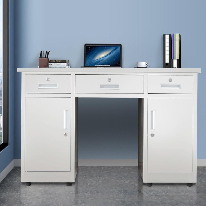 201/304不锈钢办公桌工厂职员桌单人位财务桌多功能写字桌带抽屉