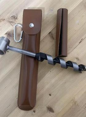 新款户外木工手动支罗钻手工钻头加长款露营野营工具庇护所打孔钻