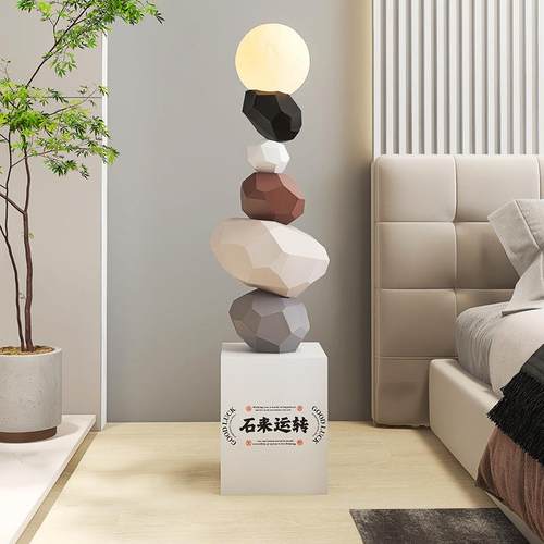 样板间大型落地摆件客厅新中式电视柜旁家居装饰品开业乔迁新居