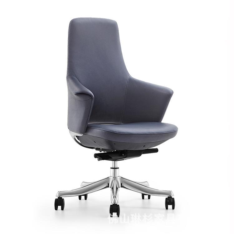 斯达克B黄牛头层皮中班椅班前椅子办公会议椅会客久坐老板椅