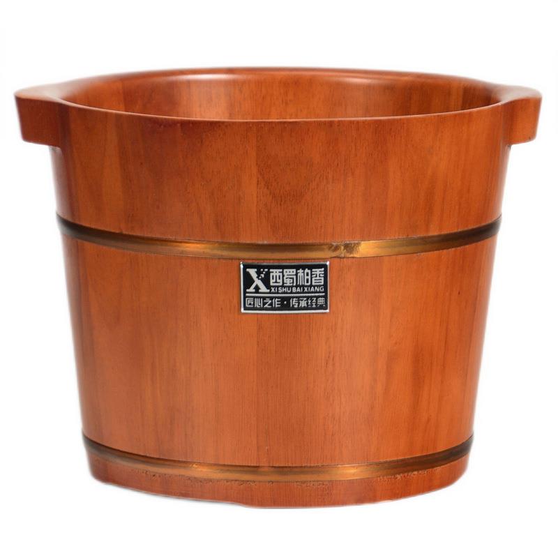 橡木熏蒸足浴泡脚桶木质木桶家用过小腿高深洗脚桶按摩实木洗脚盆