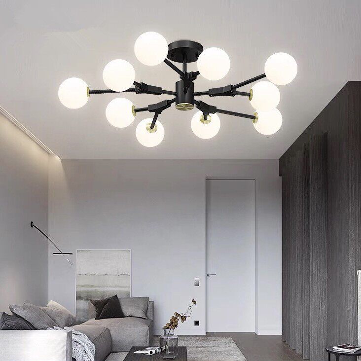 大厅主灯北欧轻奢现代简约轻奢LOFT长吊灯大厅极简客厅办公灯具