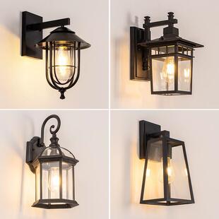 户外壁灯别墅庭院外墙灯新中式大门两侧柱子灯花园阳台复古墙壁灯