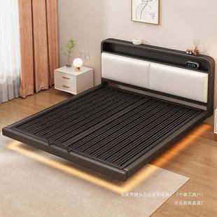 家用悬浮床主卧床带床头床出租房单双人1.8×2米网红钢架悬浮床架