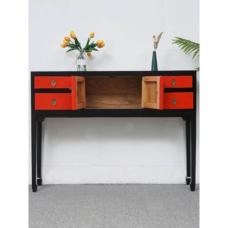 明清古典彩绘玄关桌实木复古梳妆台新中式做旧条案榫卯设计装饰,包装,五金配件包装,淘宝优惠券,粉丝福利购,淘宝优惠卷