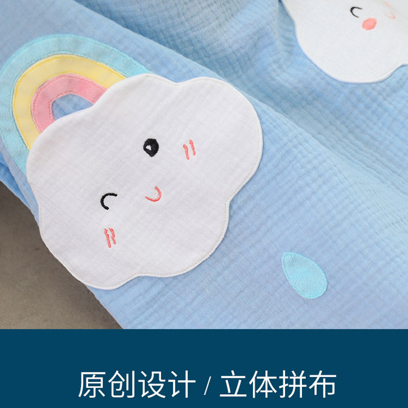 纱布浴巾儿童男孩斗篷浴袍可穿式女童游泳夏家用吸水2023新款全棉