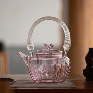 耐热烧水壶玻璃家用耐高温煮茶壶电陶炉可加热女士花茶泡茶壶 日式