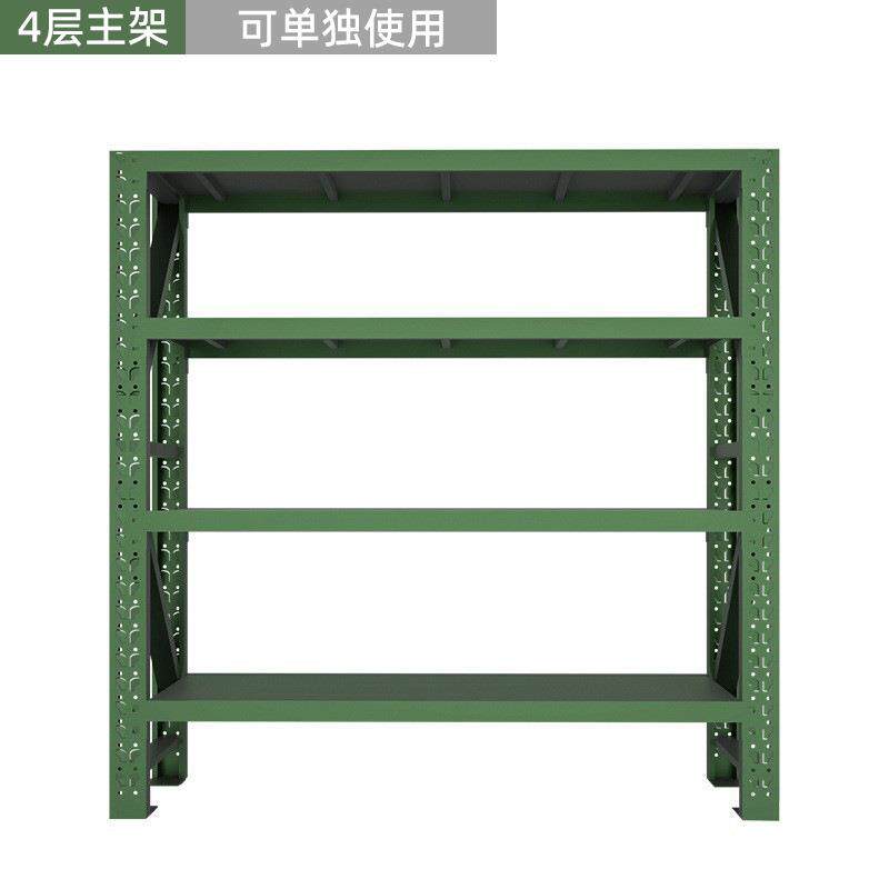 军绿色货架可移动带轮仓储货架工厂五金层板货架中重型仓库储物架