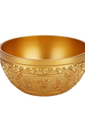 纯黄铜米缸大摆件麒麟聚宝盆全铜家居装饰品办公室桌面金属工艺品