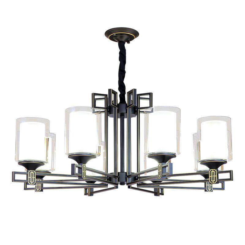 新中式吊灯现代简约餐厅客厅仿古饭店包厢古典复式楼别墅大厅灯具