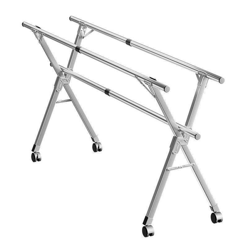 晾衣架落地户外折叠不锈钢伸缩x型卧室凉衣杆阳台家用晒被子