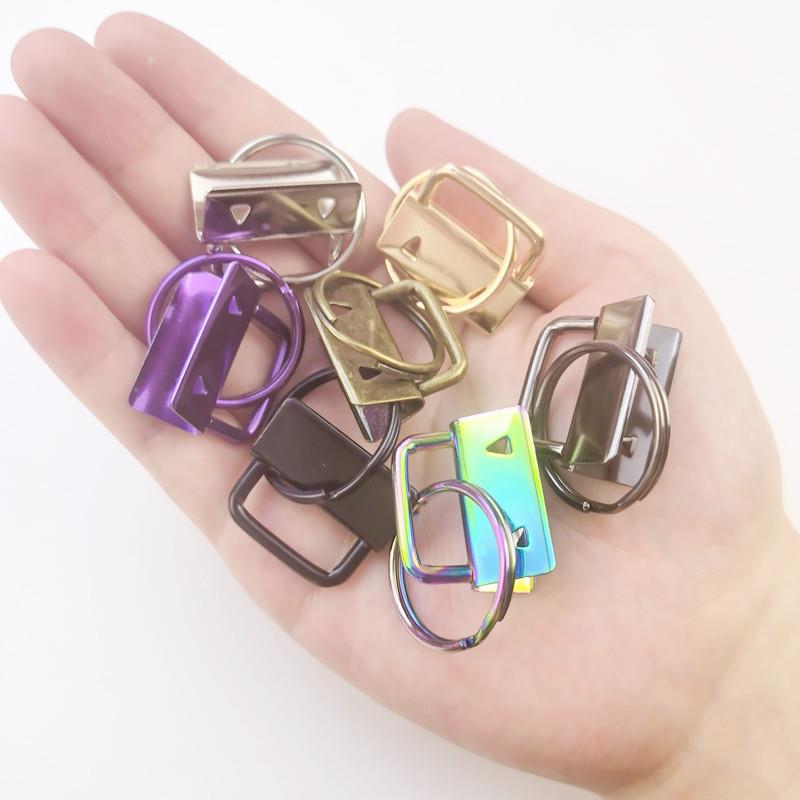 绳42件2.腕5厘件PSR米钥匙扣7色五金件手配钥匙圈配挂扣金属尾夹