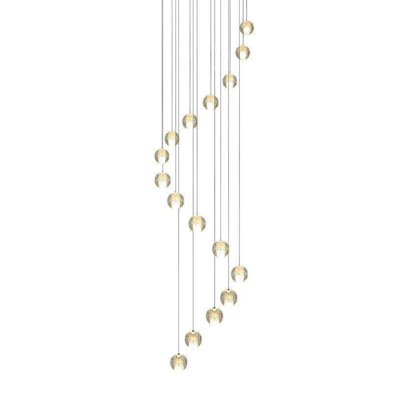 北欧别墅复式楼梯艺术流星雨吊灯玻璃球餐厅客厅创意酒店大堂吊灯,家装灯饰光源,智能吊灯,淘宝优惠券,粉丝福利购,淘宝优惠卷