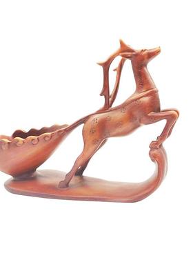 中式麋鹿雪橇红酒托仿真动物树脂工艺品客厅书房装饰摆件创意