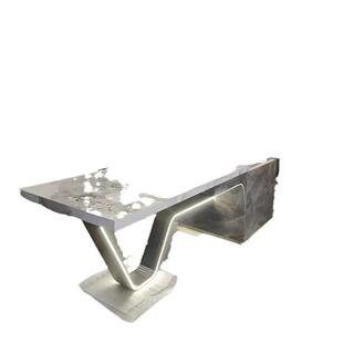 全岩板岛台桌一体伸缩家用龙抬头轻奢餐高级厂感高可端中导YAA台