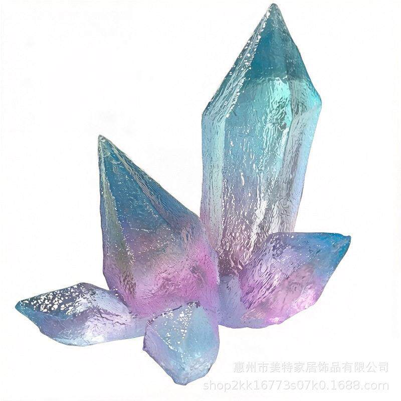 发光水晶透明水晶钻石雕塑酒店会所大堂艺术品摆件树脂景观装饰品