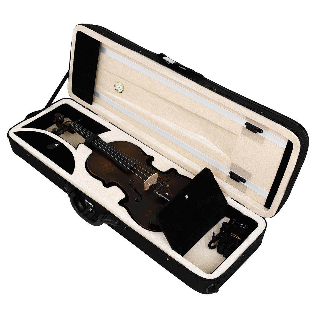 4/4小提琴盒VEZ琴牛布津带湿度计提方盒小提琴盒轻子便乐器配件