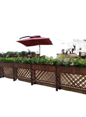 餐木架厅隔断花架户木外防腐栅栏阳台网格围栏花盆室内NMM实置物