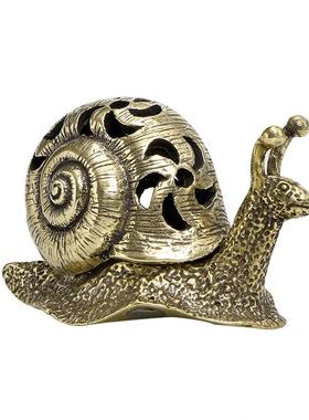 厂家供新款做复旧古铜黄蜗牛香炉CA1042香插摆件创意个性潮直流便
