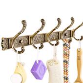 太空铝仿挂钩衣服挂古钩浴室壁挂墙壁衣帽钩墙衣上MAN衣欧式 排钩