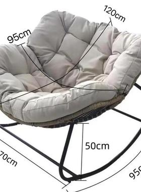 躺摇椅椅大人阳台家用懒人沙发客厅单休人沙发椅EOI网闲红摇摇椅