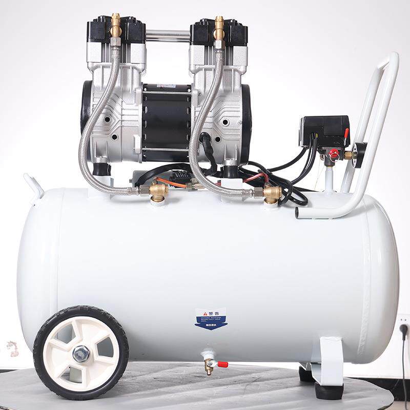 1800W-60L无油静音木工喷漆牙科充气泵220V小型空气压缩机