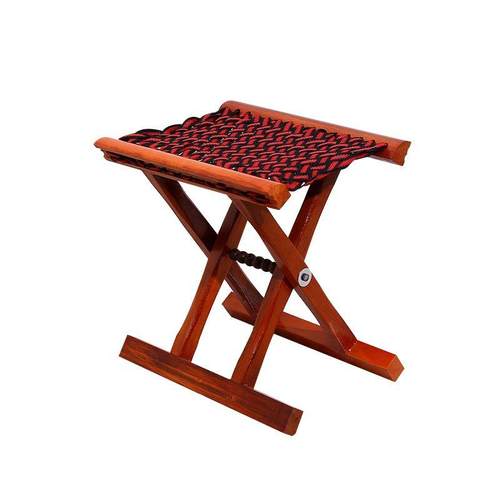 厂家木质户外凳子非洲红梨木折叠马扎便携户外家庭饭馆马扎