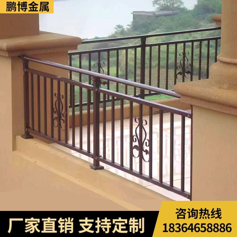 速发台护栏连廊飘窗防护栏楼顶露台安全栏杆空调罩锌钢围栏室外栏