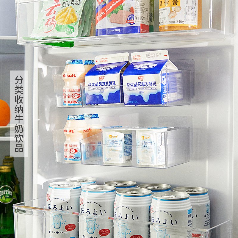 速发壁挂冰箱收纳盒免打孔粘贴冰柜侧门鸡蛋置物架冷藏冷冻储存盒