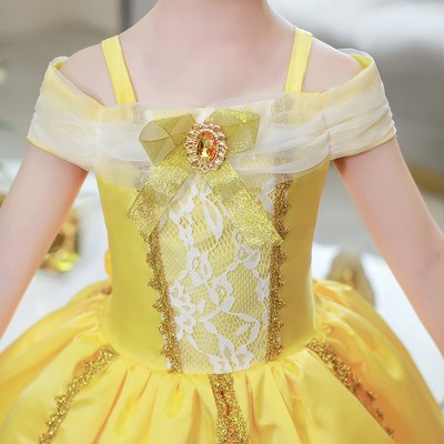 速发贝儿尔公主裙美与野兽白雪连衣裙儿童乐佩睡美人灰姑娘礼服装