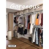 衣柜壁挂式 全金属衣柜2.4米宽壁挂式 开放式 衣架 五金大男子