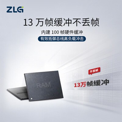 ZLG周立功CAN盒USB转CANFD系列高性能USBCANFD-200U接口卡
