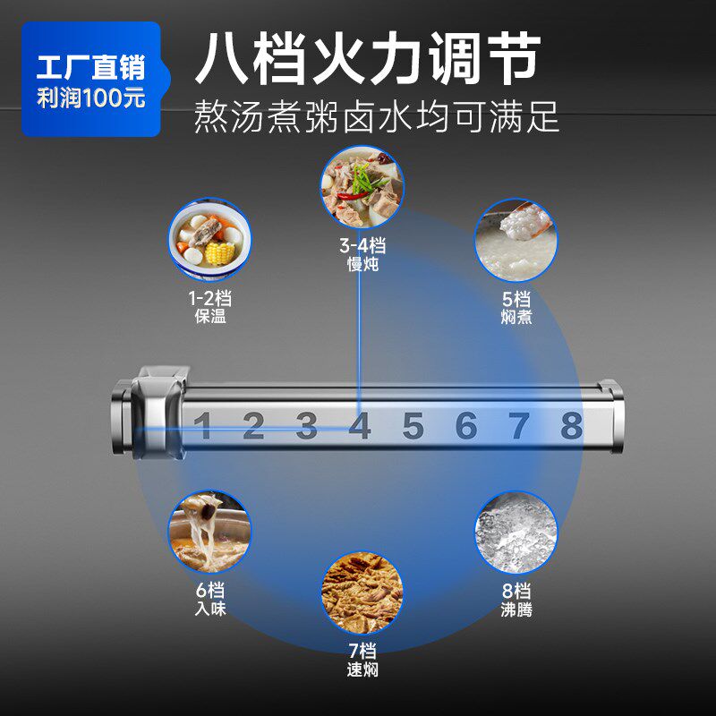 驰能大功率商用电磁炉15KW煲汤炉8000w低汤炉电磁灶熬汤炉矮汤炉