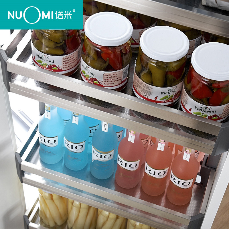 NUOMI/诺米 高柜拉篮厨房多层不锈钢储物调味篮碗篮橱柜阻尼拉篮