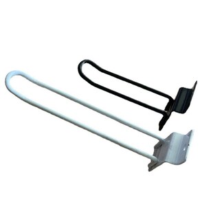 精选30个装黑色货架钩子饰品手机配件槽板钩白色u型超市双线挂钩