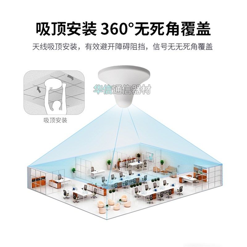 4G LTE全向室内外美化手机信号增强放大器吸顶蘑菇头天线配件