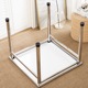 家用不锈钢简易桌子简约正方形餐桌折叠组装 小户型烤火取暖吃饭桌