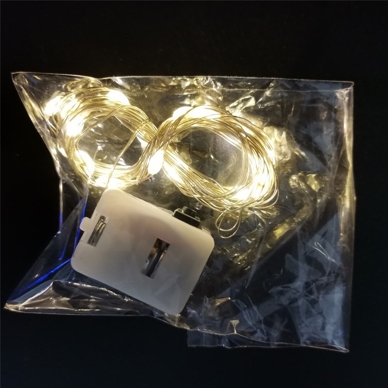 50个暖色发光花环灯串花束小彩灯生日蛋糕装饰灯波波球婚纱缠绕灯