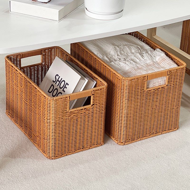 精选彷藤编收纳篮长方形脏衣篓加高大容量收纳箱衣橱整理整体橱柜,收纳整理,其他收纳篮,淘宝优惠券,粉丝福利购,淘宝优惠卷