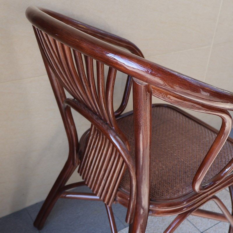 精选真藤编织家用老人庭院复古藤椅阳台休闲单人扶手靠背椅子印尼,住宅家具,阳台椅,淘宝优惠券,粉丝福利购,淘宝优惠卷