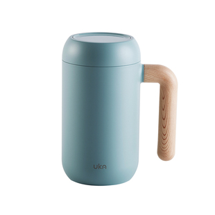 精选UKA办公室保温杯女玻璃内胆咖啡大容量杯子泡茶水分离水杯情