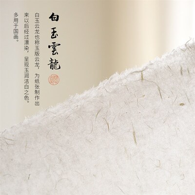 问心堂云龙皮纸宣纸半生半熟纯手工书画用纸国画写意书法创作国展