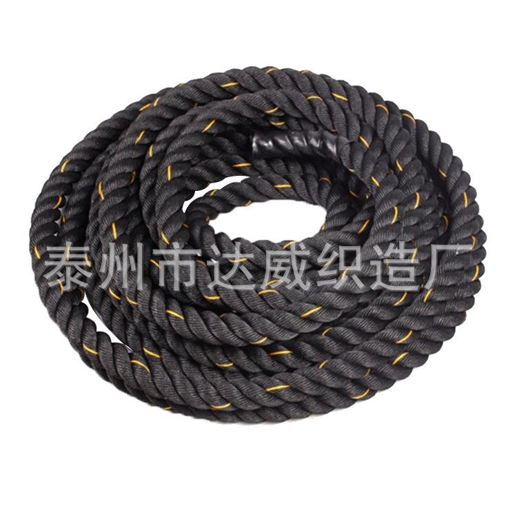 战绳ufc体能训练绳格斗绳健身粗绳大甩绳搏斗绳黑色训练绳