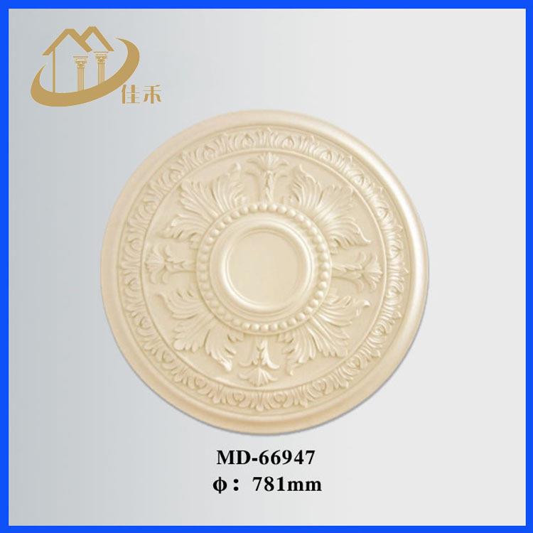 欧式PU灯盘水晶灯底座聚氨脂装饰灯盘新中式吊顶材料