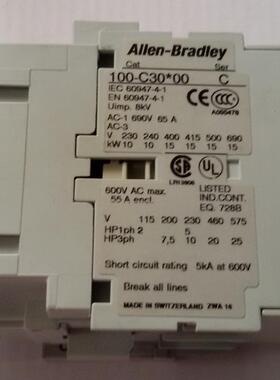 Allen-Bradley交流接触器100-C30*00100-C30D00100-C30KF00