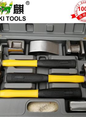 供应七件套黄黑柄锻打汽车修理钣金工具K7PCS001
