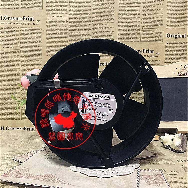原装德进口W2E143-AA09-0124/26W172*51MM全金属耐高温风机